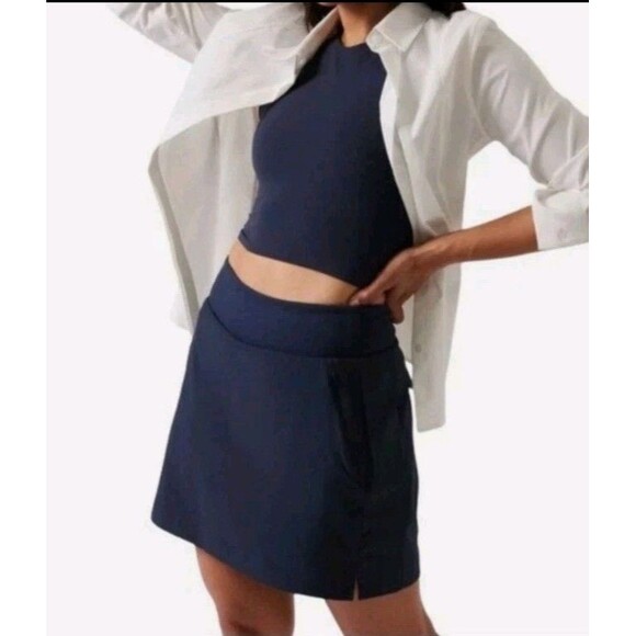 Athleta Soho Skort Women's Size 12T Navy Blue Athleta Athleisure - Picture 7 of 9